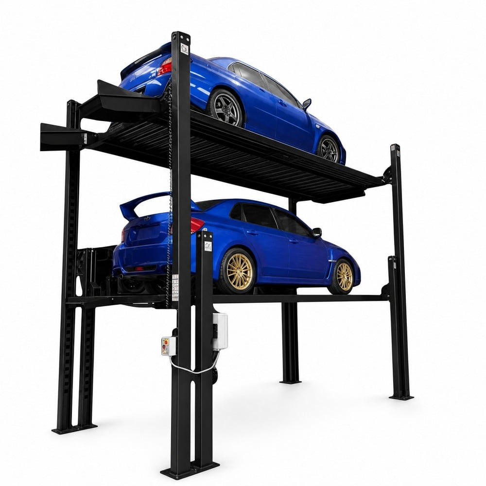 TP-4P3 Electric Hydraulic Four Post Triple Stacker Car Parking Lift