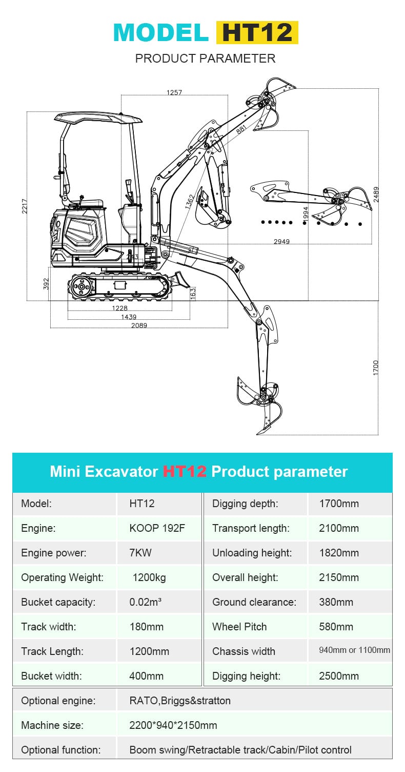 HT12 Mini Excavator