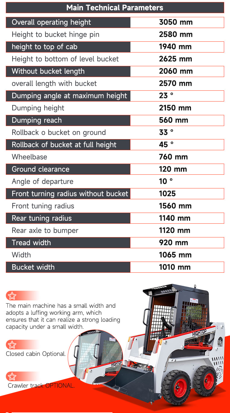 HT-L25 Wheeled Skid Steer Loader