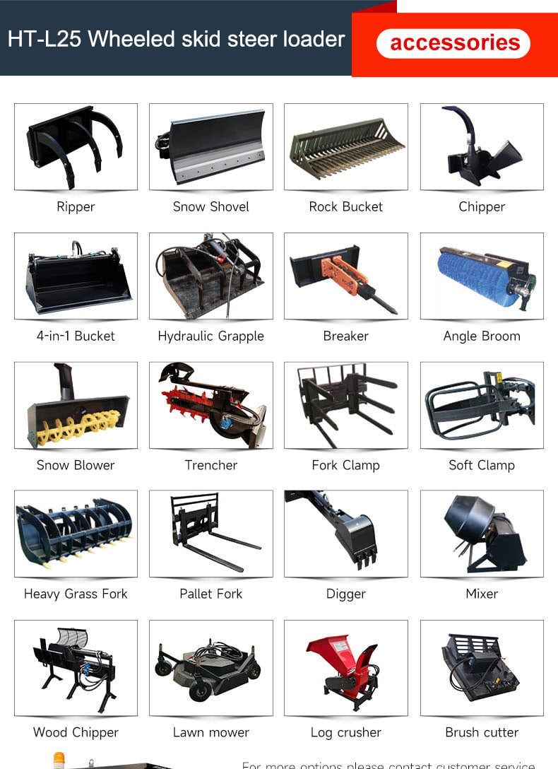 HT-L25 Wheeled Skid Steer Loader