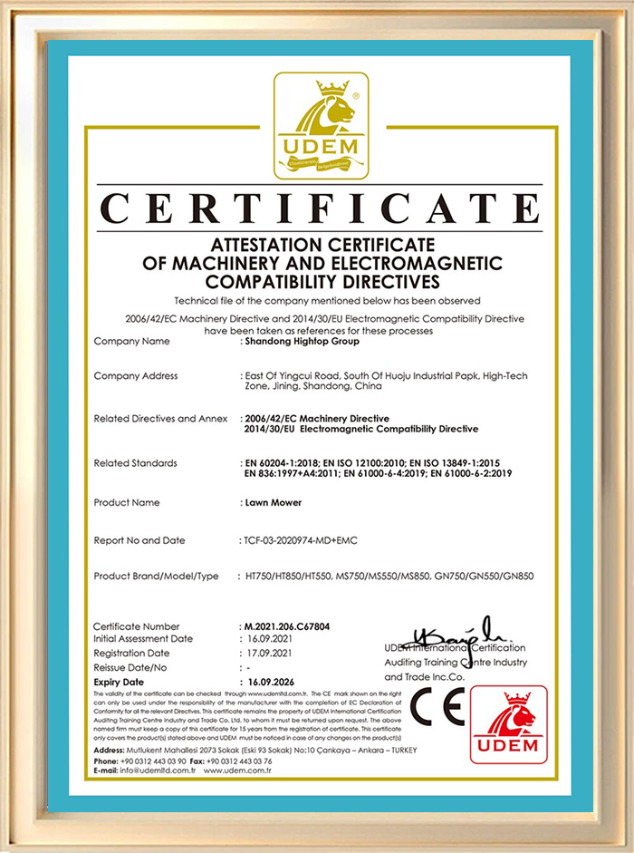 Certificado de calificación
