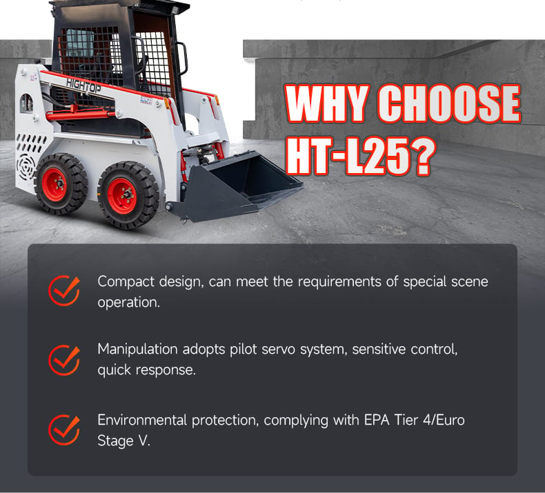 HT-L25 Wheeled Skid Steer Loader