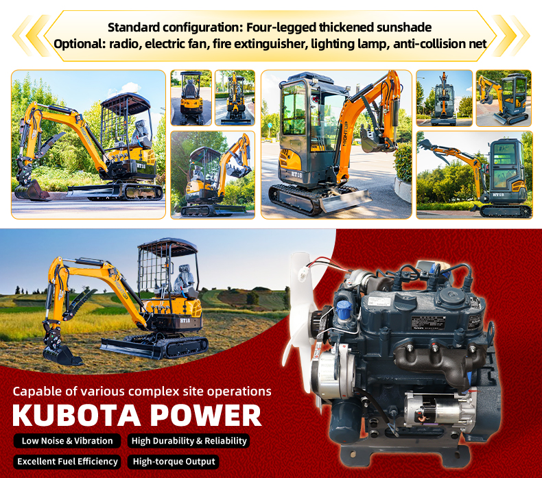 HT‑18 Hydraulic Mini Excavator