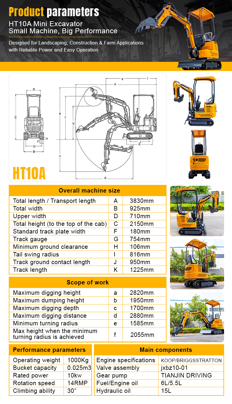 HT-10A Mini Excavator