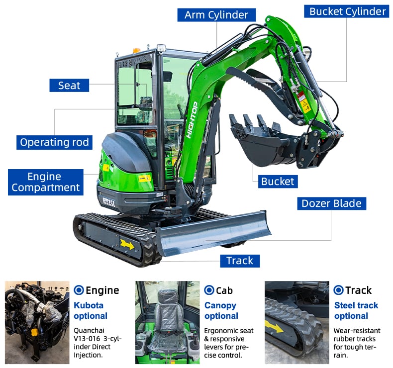 HT25J 2.5-ton Mini Excavator