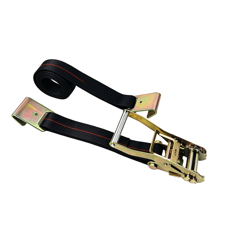 2'' Ratchet Strap w/ Flat Hook | Black Webbing