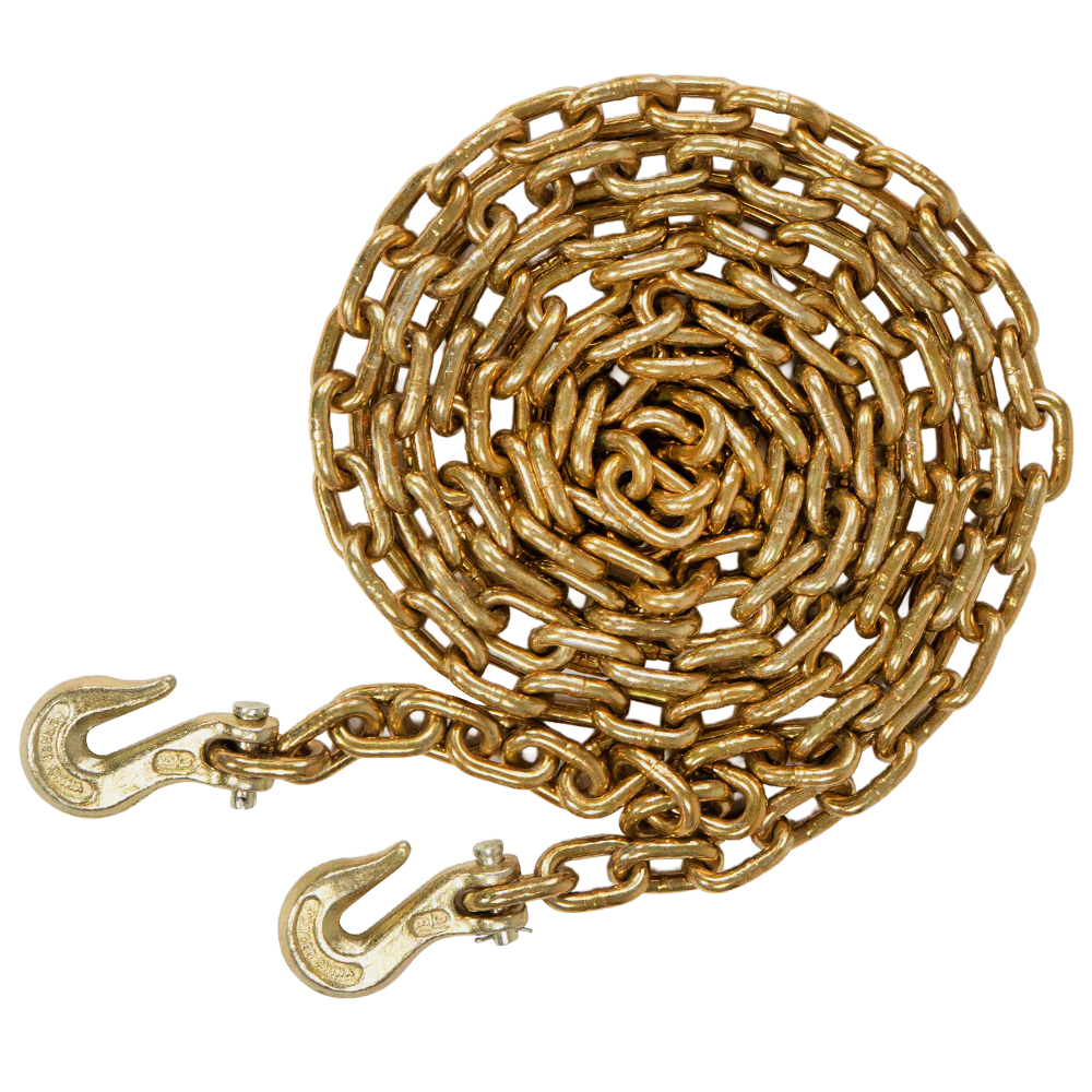 G70 3/8'' Transport Chain w/ Clevis Grab Hooks