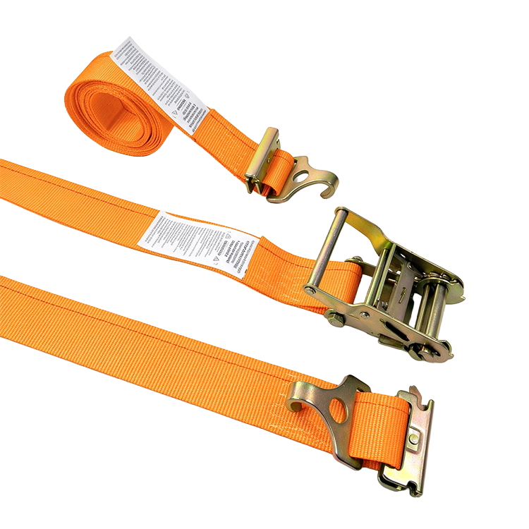 2'' E‑Track Ratchet Tie‑Down Straps | Orange Webbing