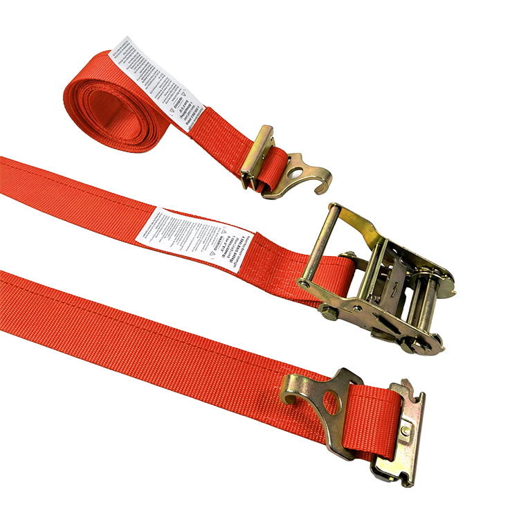 2'' E‑Track Ratchet Tie‑Down Straps | Red Webbing