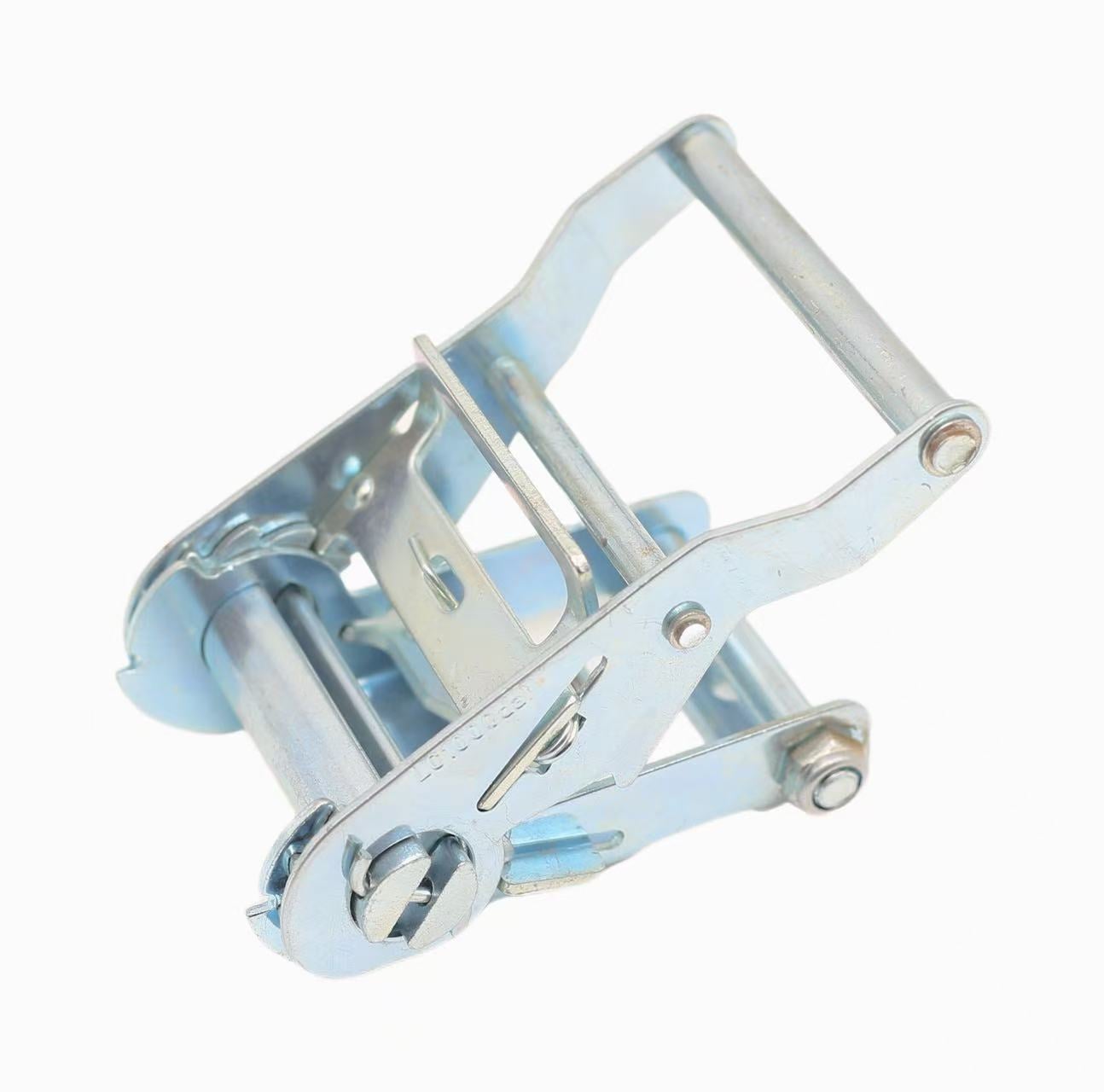 2 Inch White Zinc Short & Wide Ratchet Buckle