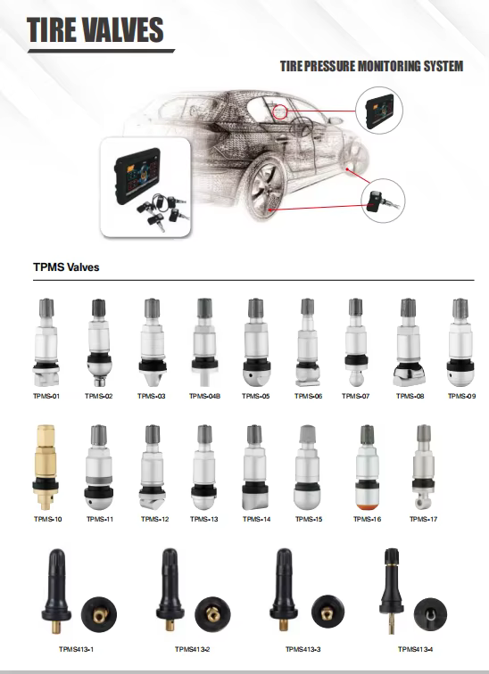High Quality EW Brand TPMS Sensor Valve Stem 413 (EPDM Rubber Copper) for Solid Tires Car Truck Use Includes Air Inflator 1 Year manufacture