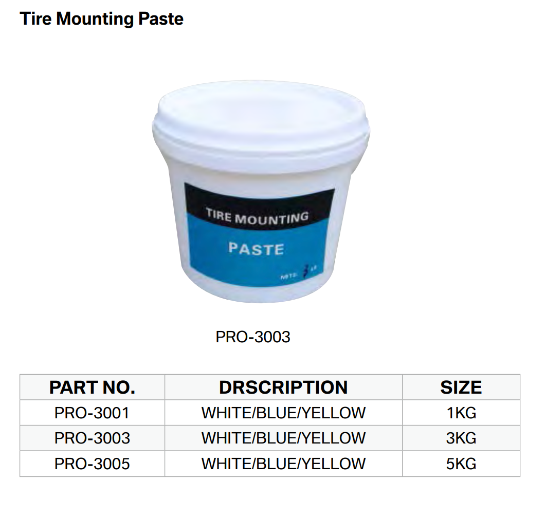 PRO-3004 tire mounting pasta yellow for truck tyre mounting and demounting