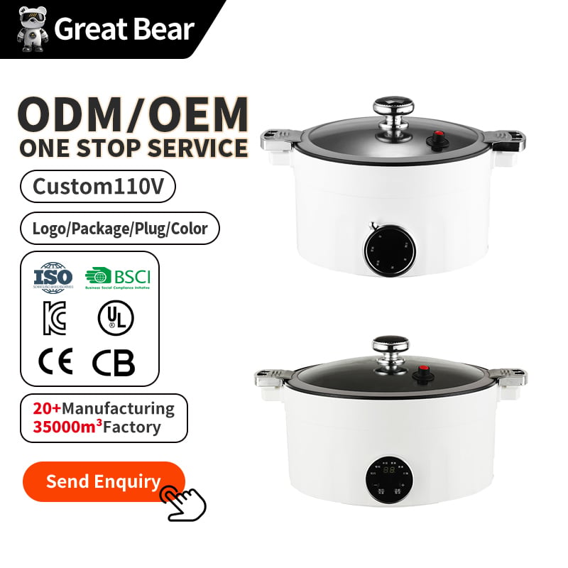 Great Bear Household 4L High-capacity Electric Pressure Cooker Nonstick Pot Portable Multi-Purpose Cooking for Kitchen