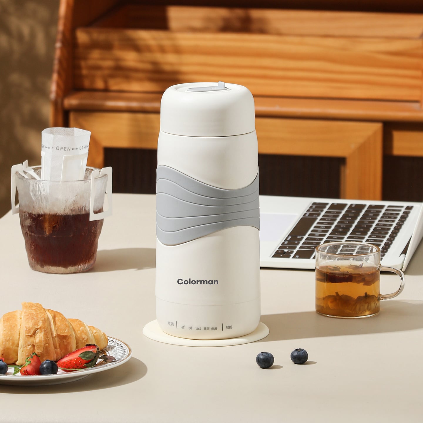 great bear travel 450ml hot water boiler car home 304 stainless steel electric heating insulation stew electric kettle-6