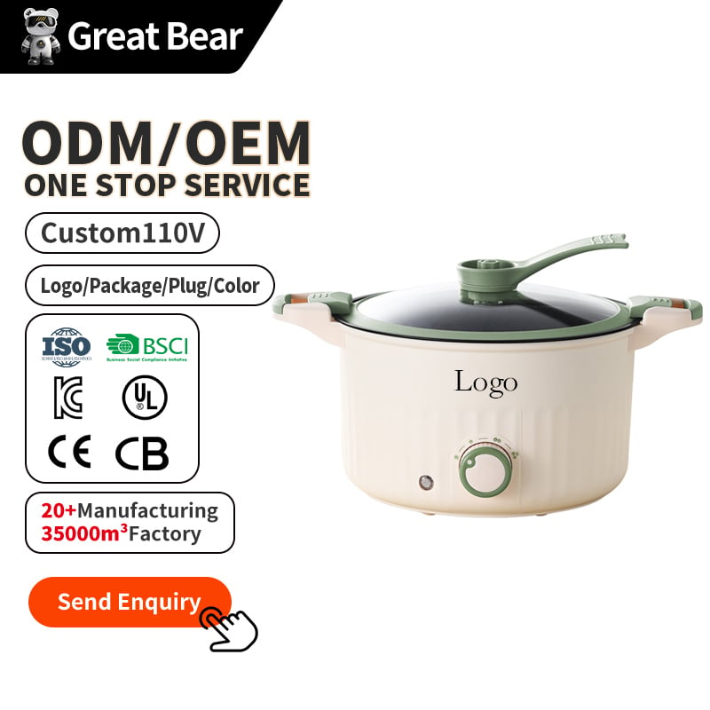 Great Bear 3L/4L Mechanical Temperature Control Electric Cooking Pot Commercial Nonstick Electric Pressure Cooker