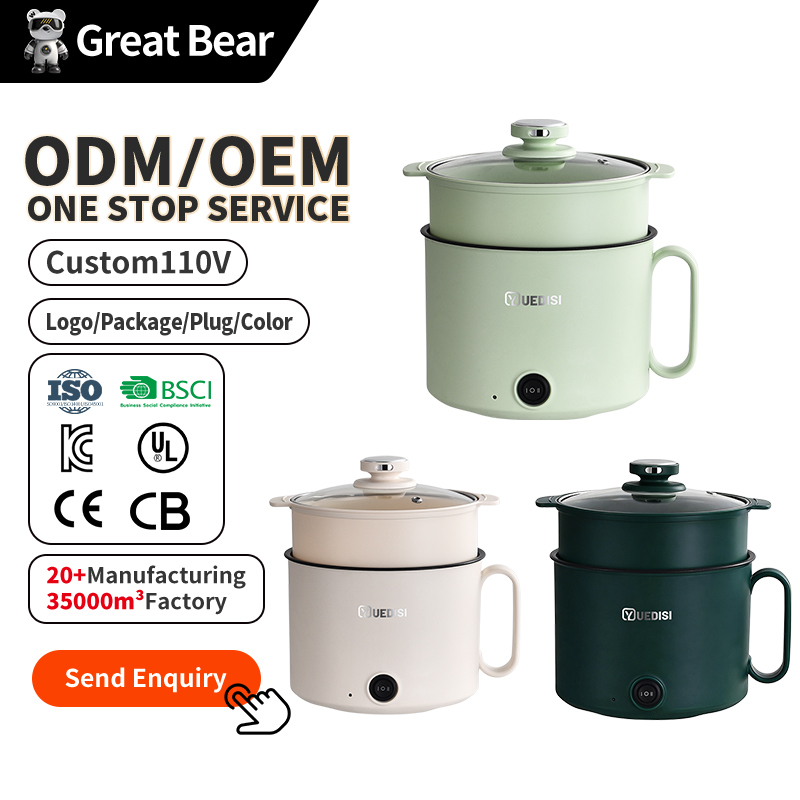 Great Bear Hot Selling Electric Pan Cooker Fast Heating Non-stick Electric Cooking Pot Multi Functional Electric Cook Pot