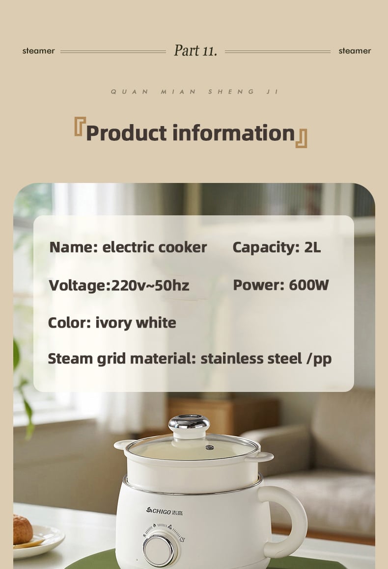 great bear high quality 600w electric cooking pot fast cooking18l non stick mini electric hotpot cooking pot-3