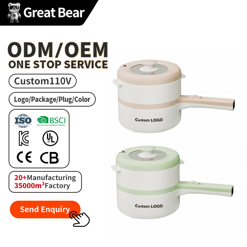 Bejgħ tal-Fabbrika ta' Great Bear – Teglia Elettrika b’Iżda It-tajja, Kapacità 2L, għall-kurta, għall-sop, jew għall-pot hot, b’mekkanizmu ta’ kontroll, b’saħħa li ma tifredx