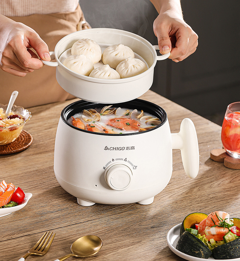 Great Bear High Quality 600W Electric Cooking Pot Fast Cooking1.8L Non-stick Mini Electric Hotpot Cooking Pot
