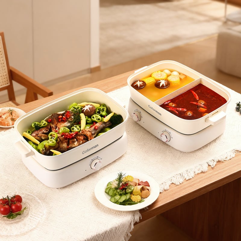 Dual-Flavor Split Electric Hot Pot