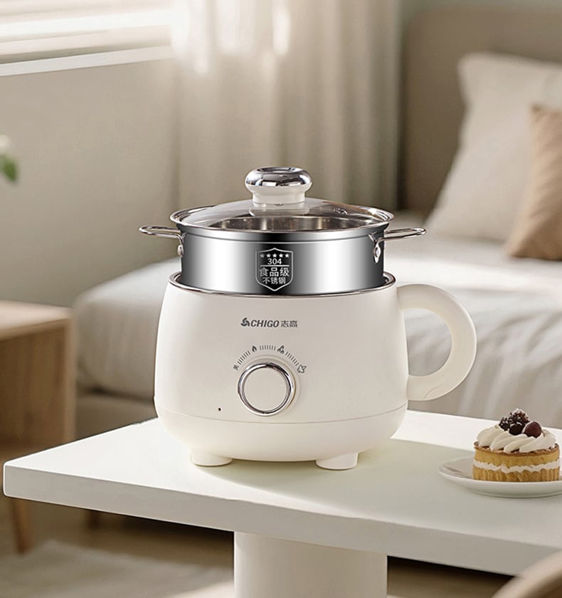great bear high quality 600w electric cooking pot fast cooking18l non stick mini electric hotpot cooking pot-6