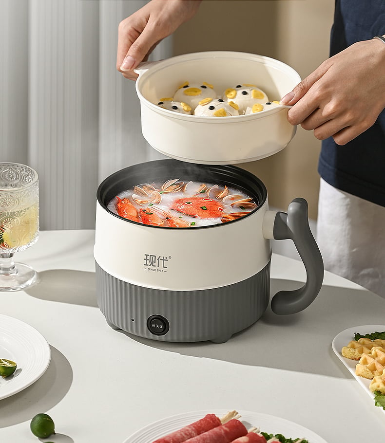 Modern Striped Electric Cooking Pot