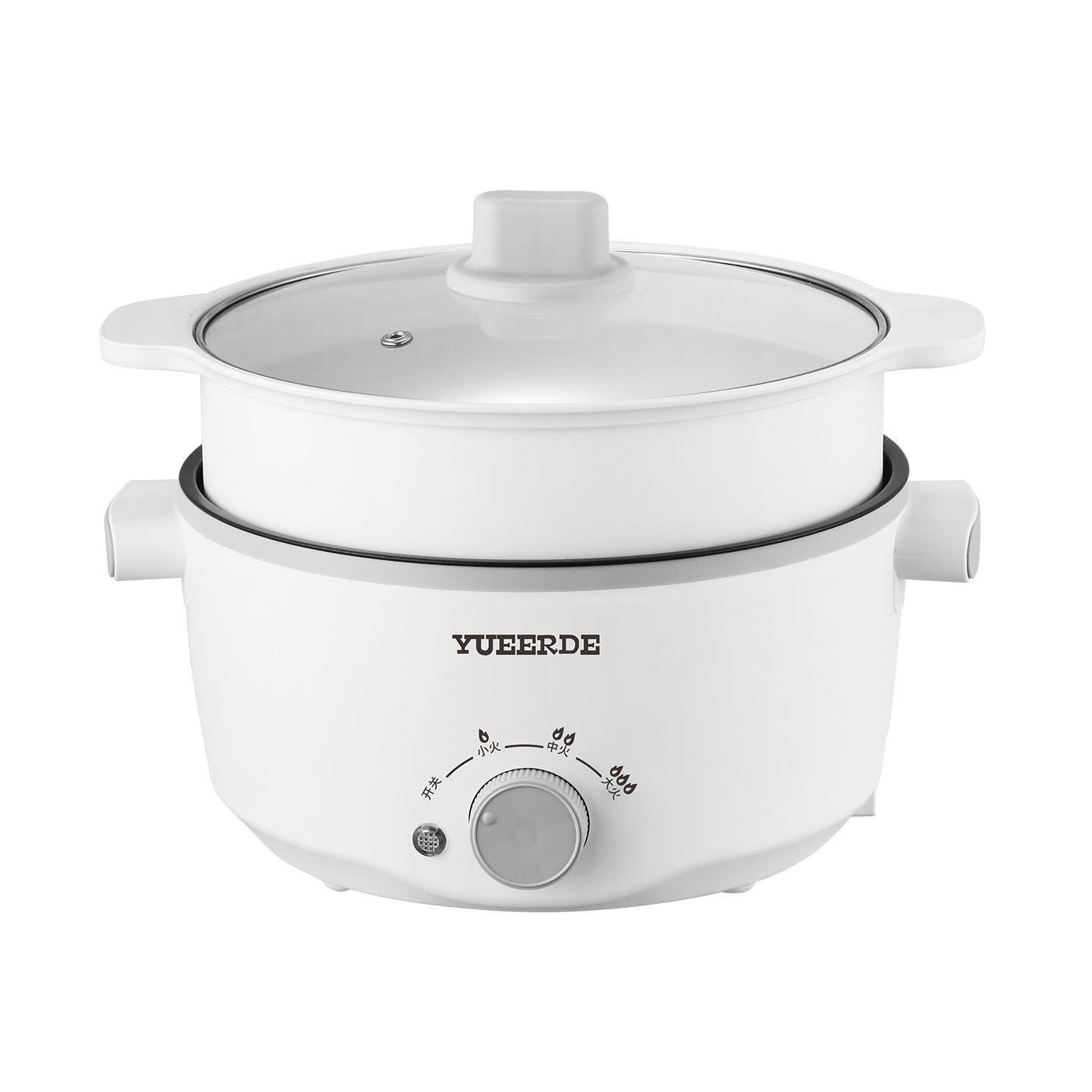 Electric cooking pot with glass lid