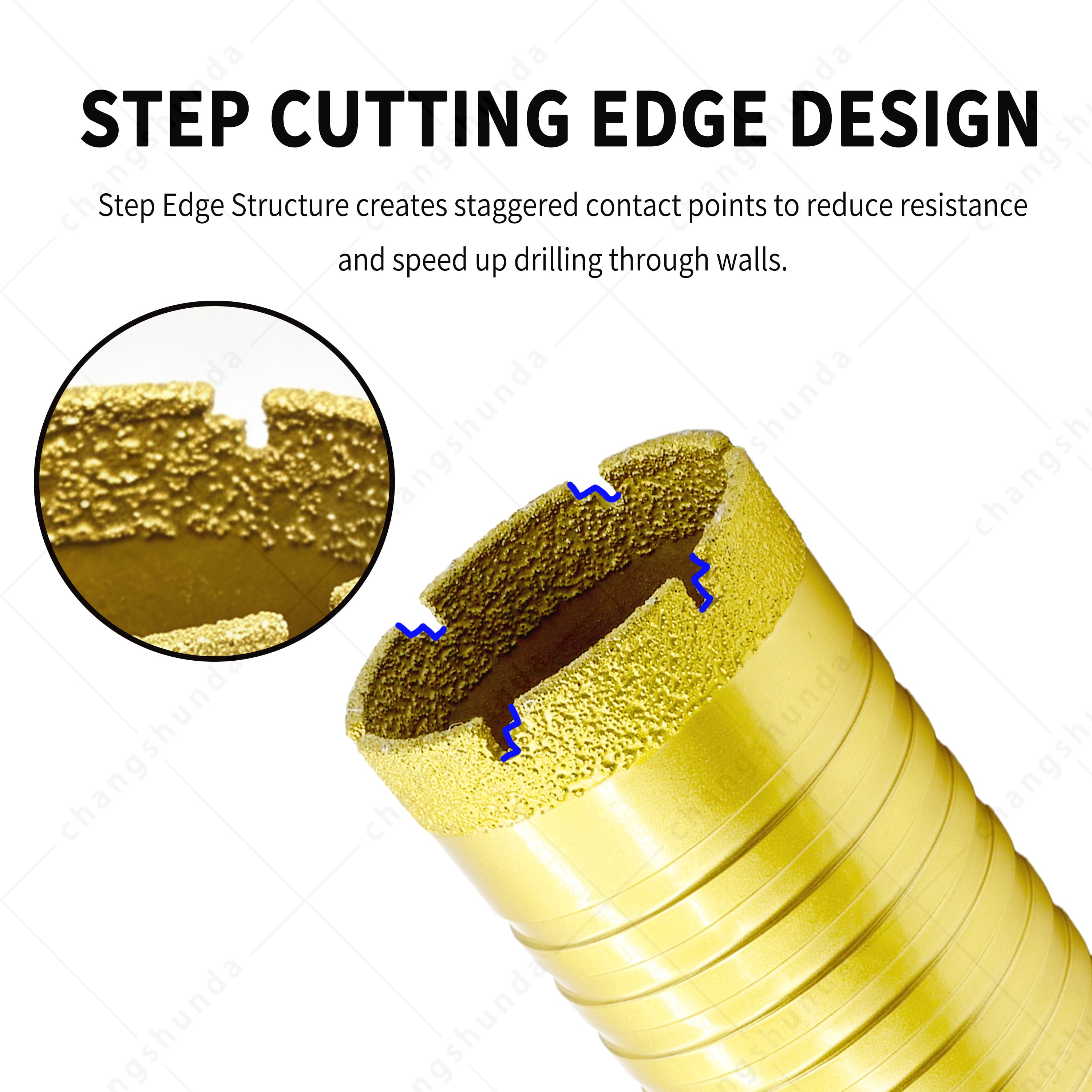 Brazed Diamond Core Drill Bit | Vacuum Brazed Water Drill Bit, Fast Drilling for Concrete/Brick Wall/Masonry, Low Vibration Long Lifespan Multiple Sizes Available