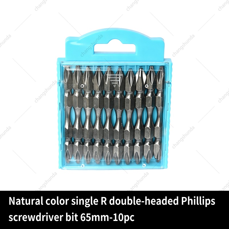 Van Lonzo 10Pcs 65mm Magnetic Double Head Phillips Screwdriver Bits, S2 Alloy Steel Anti-Slip Heavy-Duty Bit Set for Impact & Cordless Drills