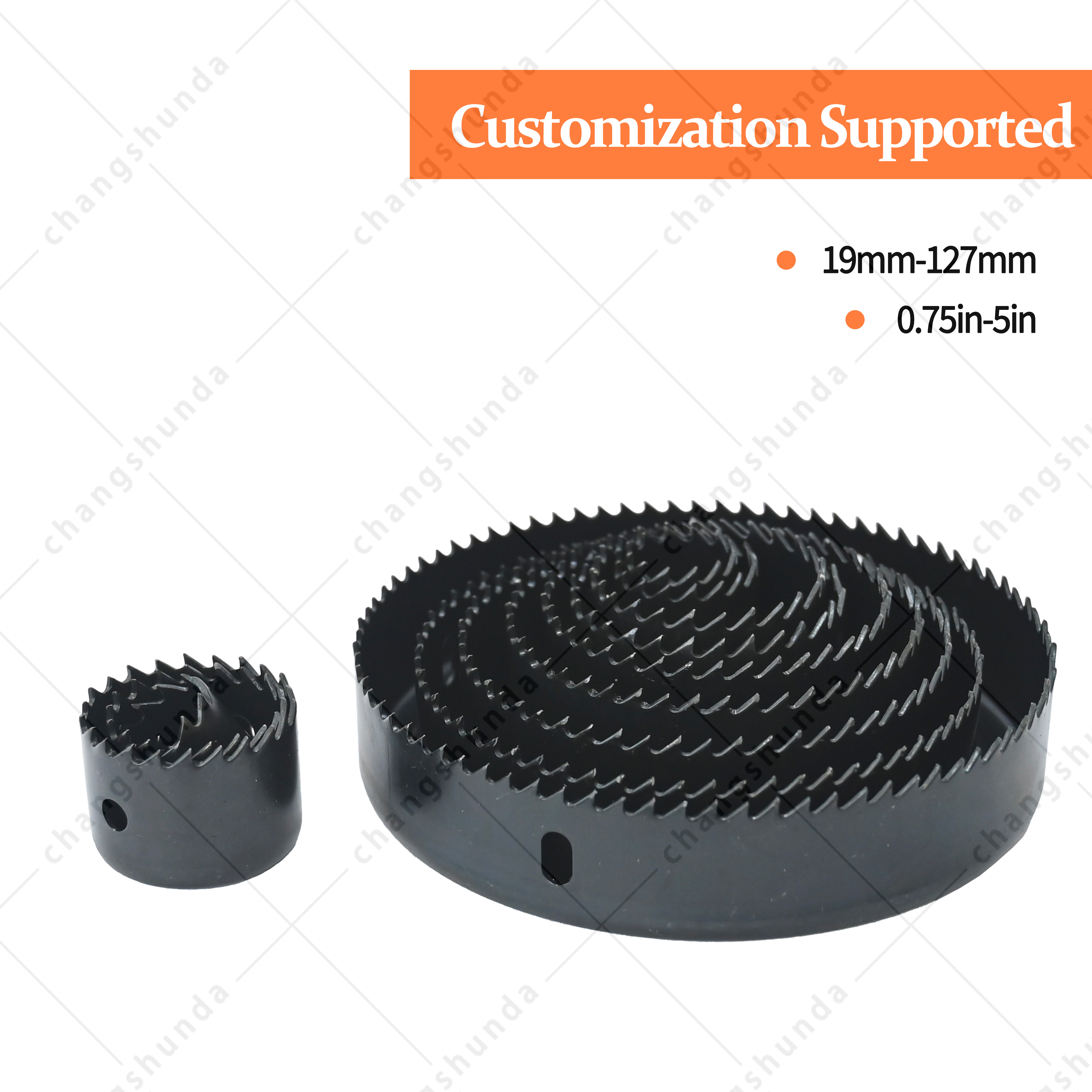 16Pcs Bi‑Metal Hole Saw Kit, 19‑127mm General Purpose Hole Saw Set with Mandrels Hex Key & Storage Case, Hole Cutting Tool for Wood, PVC, Plastic, Drywall, Soft Metal, for Electric Drill