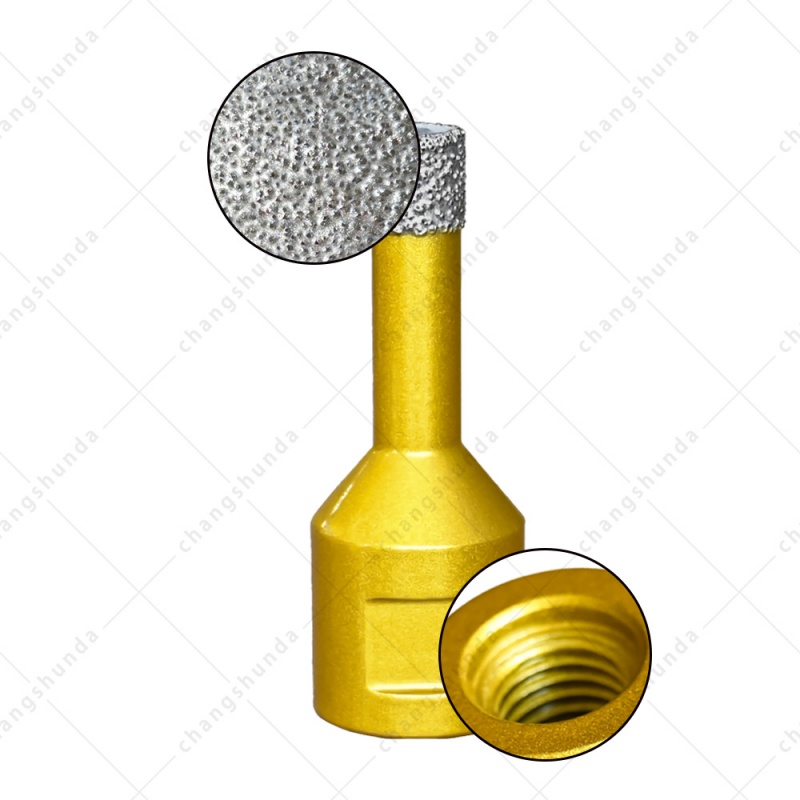 1Kit/5pcs 6-12mm Diamond Core Drill Bit Set M14 Dry Wet Vacuum Brazed Granite Cutting Hole Saw Kit for Tile Marble Ceramic
