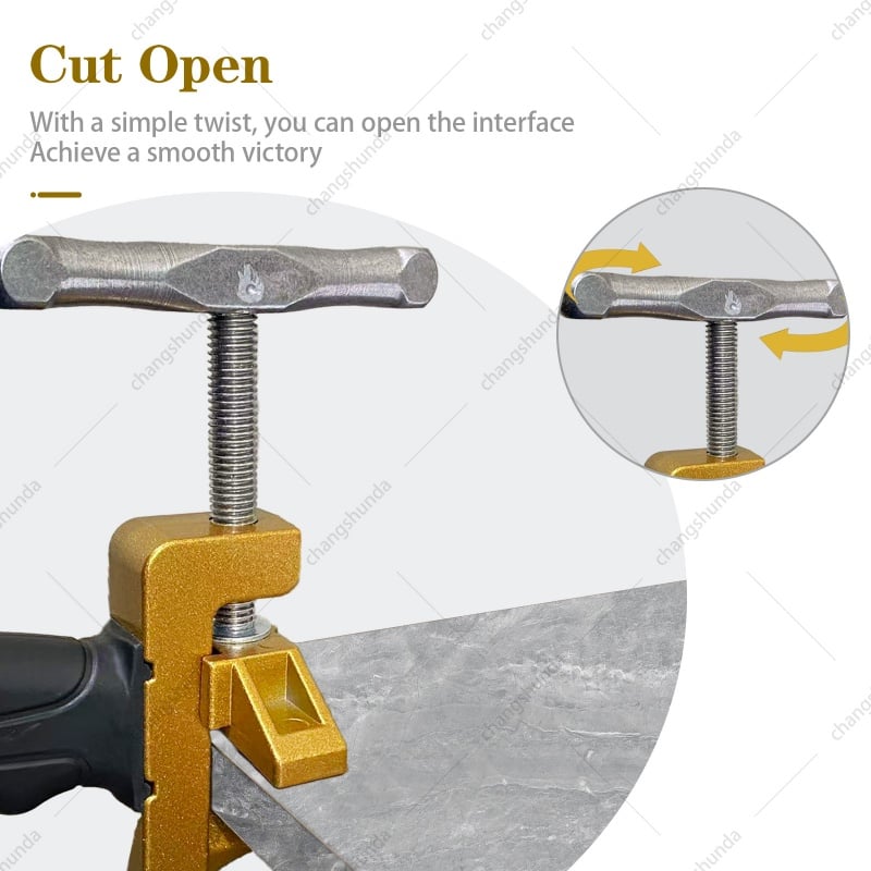 Van Lonzo Oil-Fed Tile Cutter Breaker Tool, Professional Oil-Fed Tile Opener with Alloy Cutting Wheel for Ceramic Tile, Glass, Porcelain Slab Separation, All-in-One Oil-Fed Tile Breaking Tool Kit with Spare Alloy Cutting Wheel & Lubricant Bottle
