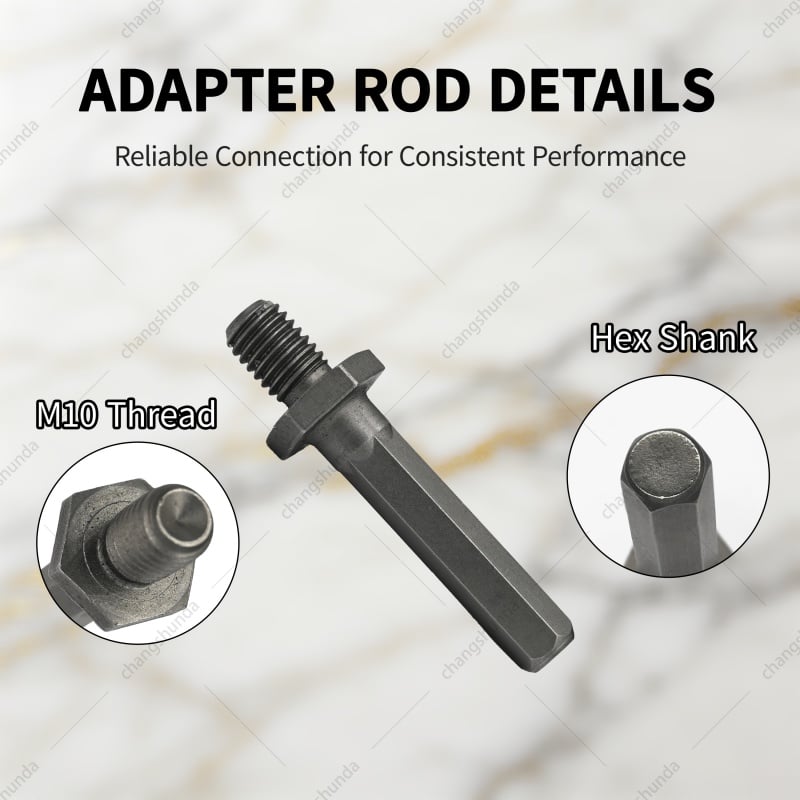 M10 Full Black 5pcs Blister Pack Set, Vacuum Brazed Diamond Core Drill Bits with M14 Hex Thread Shank for Tile Marble Ceramic Drilling
