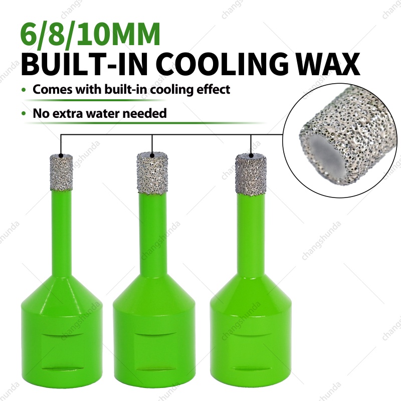 M14 Light Green Lightning Tooth 11pc Set with Aluminum Case, Dry Diamond Core Drill Bit Kit Including Locator, 125mm Diamond Flange Disc & Multi-Size M14 Hole Saws for Angle Grinder
