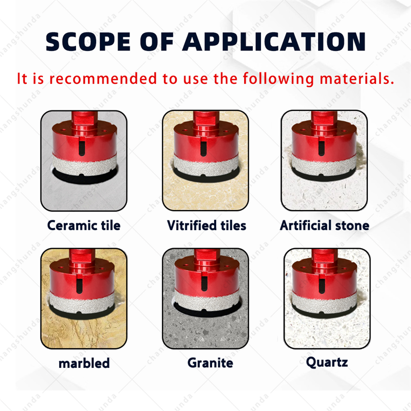 12PCS Vacuum Brazed Diamond Hole Saw Drill Bit Set with Aluminum Storage Case, M14 Hex Shank Diamond Core Drill for Porcelain Ceramic Marble Granite Tile Drilling, Angle Grinder Accessories