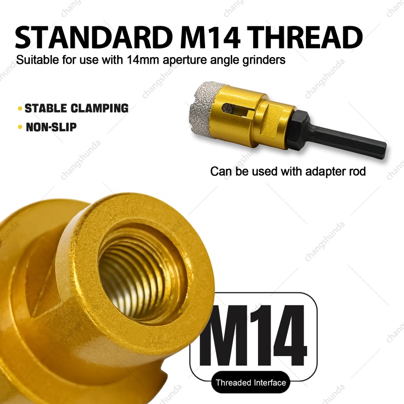 11-in-1 Vacuum Brazed Diamond Drill Bit Set, 11pc Multi-Purpose Drilling Kit with Shockproof Aluminum Carry Case, Mixed Hex & Thread Shank Bits for Tile, Marble, Granite, Glass, Quartz Daily Renovation Projects
