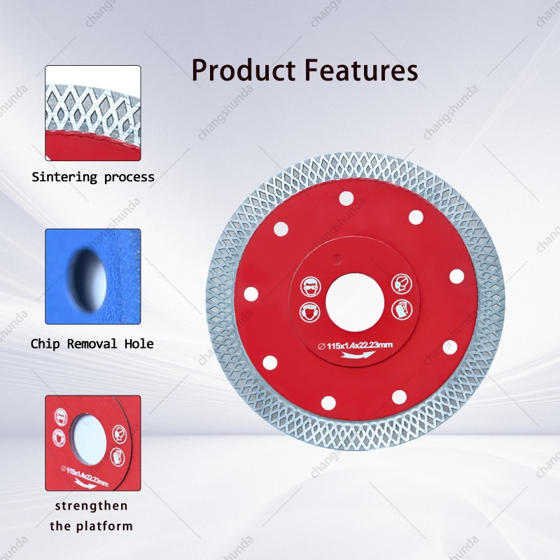 Van Lonzo M14 Blue Exposed Grit Diamond Hole Saw 10PC Set, M14 Thread Shank Brazed Hole Saw Kit with 115 Red & 125 Blue Sintered Cutting Discs for Angle Grinder Tile Marble Stone Drilling & Cutting
