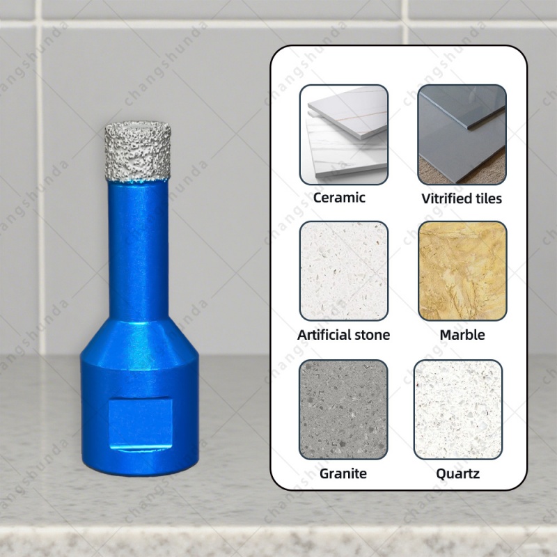 1Kit/5pcs 6-12mm Diamond Core Drill Bit Set M14 Dry Wet Vacuum Brazed Granite Cutting Hole Saw Kit for Tile Marble Ceramic
