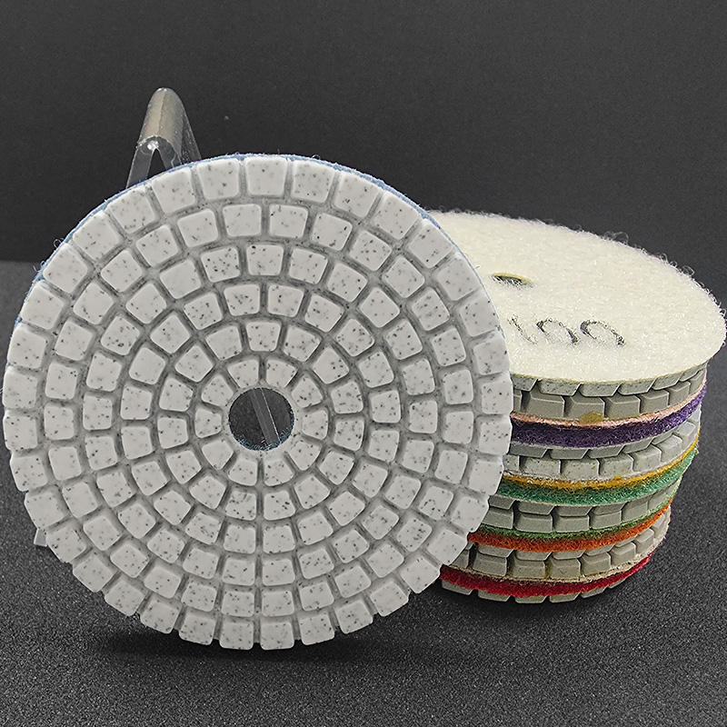 Diamond Water Polishing Pad — Flexible Resin Wet Grinding Discs for Marble, Granite & Quartz, 80mm & 100mm Stone Polishing Pads with Multi-Grit Options