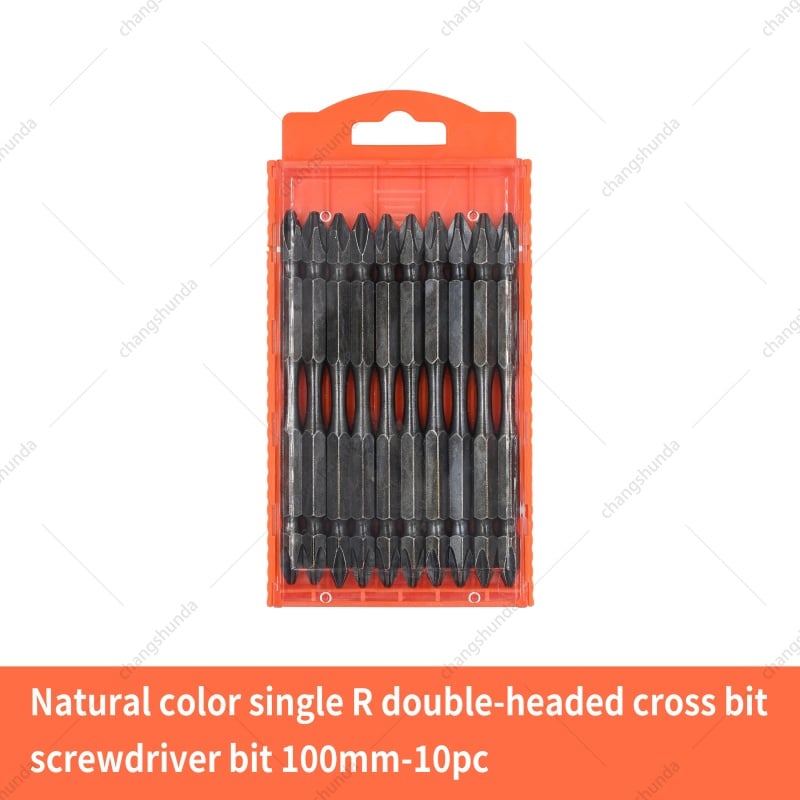 Van Lonzo 10Pcs 100mm Magnetic Double Head Phillips Screwdriver Bits, S2 Alloy Steel Anti-Slip Heavy-Duty Bit Set for Impact Drill