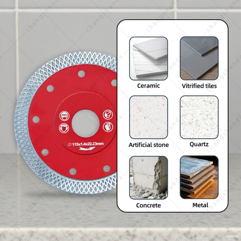 Vacuum Brazed Diamond Hole Saw & Cutting Disc Combo Set, Tile Drill Bits + Diamond Saw Blades for Porcelain Ceramic Marble Granite Brick Stone Drilling & Cutting, M14 Thread Shank Fit Angle Grinder
