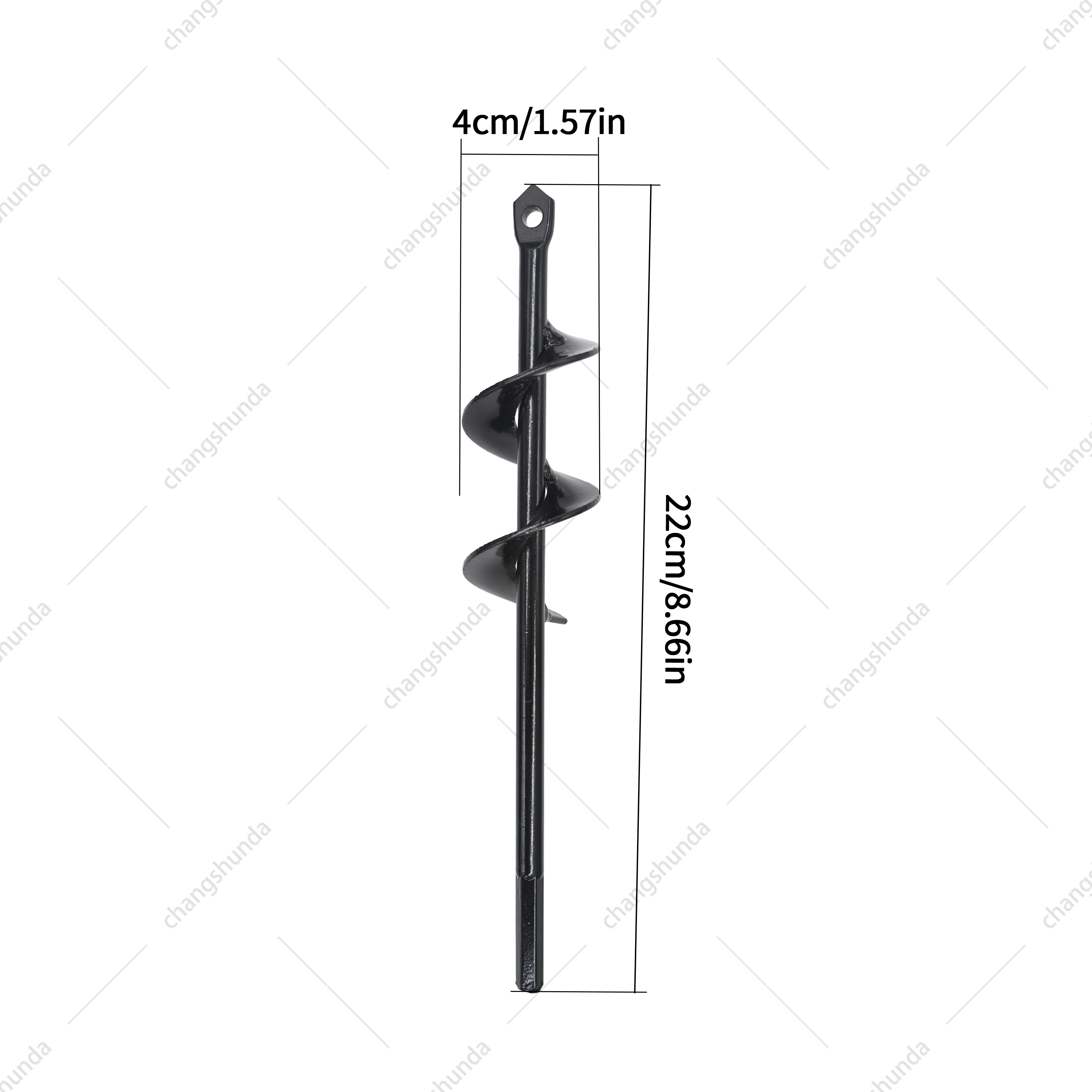 Van Lonzo Garden Auger, A3 Cold Rolled Steel Hex Shank Spiral Garden Auger for Flower & Bulb Planting, Multi-Scenario Hole Drilling
