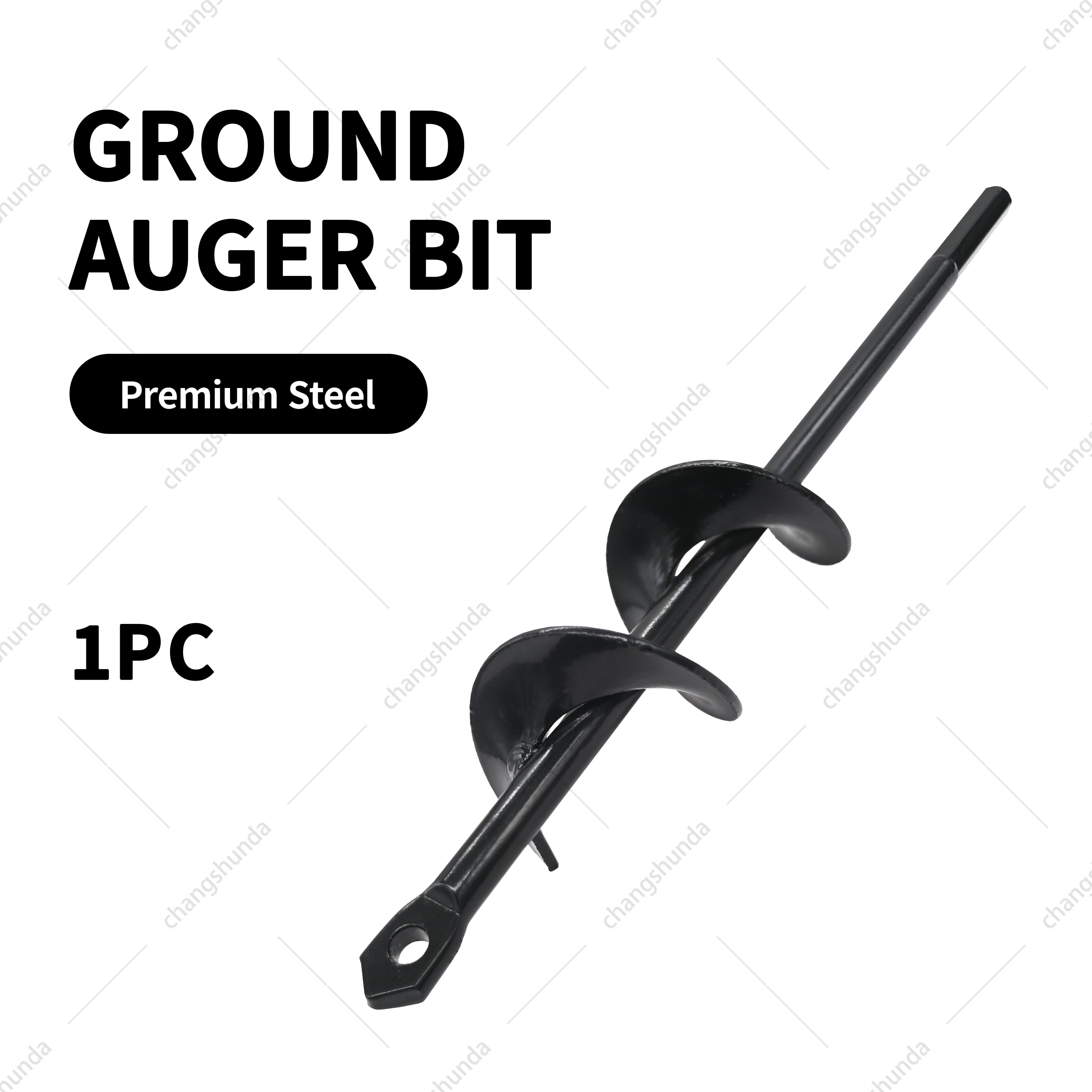Van Lonzo Garden Auger, A3 Cold Rolled Steel Hex Shank Spiral Garden Auger for Flower & Bulb Planting, Multi-Scenario Hole Drilling
