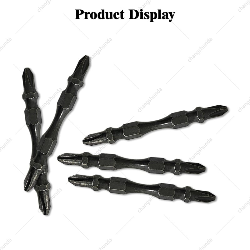10 Pack S2 Steel Strong Magnetic Double Cross Phillips Screwdriver Bits Set, Hardened Anti-slip Dual-End Driver Bits Fit Power Drill & Impact Screwdriver