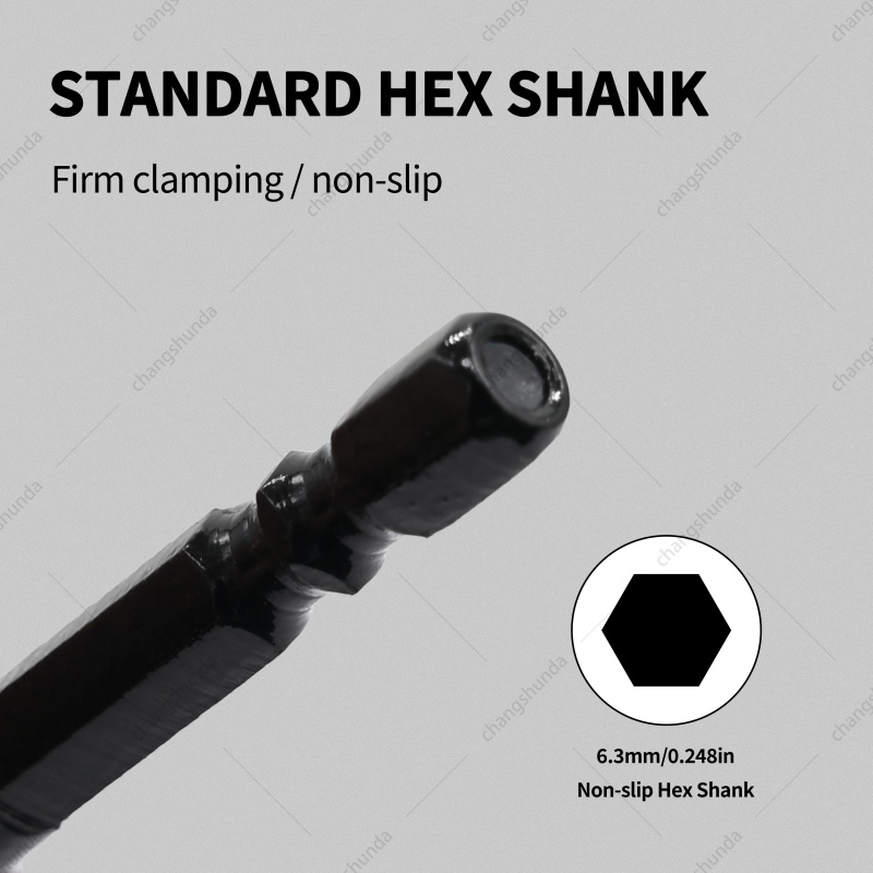 5PCS Black Exposed Grit Hex Shank Diamond Hole Saw Blister Pack Set, Vacuum Brazed Dry Cut Diamond Core Drill Bits for Tile, Ceramic, Marble, Glass
