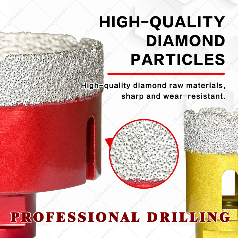 12PCS Vacuum Brazed Diamond Hole Saw Drill Bit Set with Aluminum Storage Case, M14 Hex Shank Diamond Core Drill for Porcelain Ceramic Marble Granite Tile Drilling, Angle Grinder Accessories
