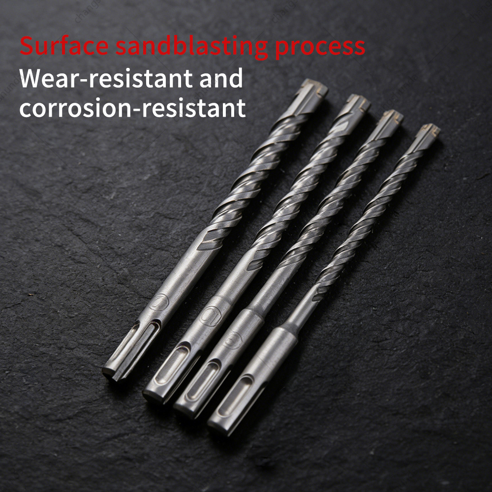 Van Lonzo SDS Plus 4-Cutter Cross Rotary Hammer Drill Bit Set, 4PCS Cross Hammer Drill Bit for Concrete, Brick Wall, Rock & Reinforced Cement Drilling
