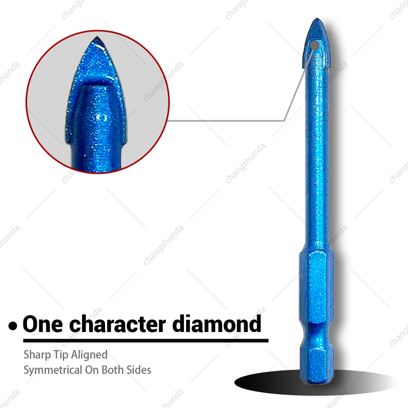 Van Lonzo Blue Exposed Grit Dry Diamond Drill 9PC Set, Brazed Hex Shank Dry Cutting Tile Drill Kit, Multi-Size Blue Exposed Grit Dry Diamond Drill 9PC for Cordless Drill Stone Ceramic Glass Dry Drilling
