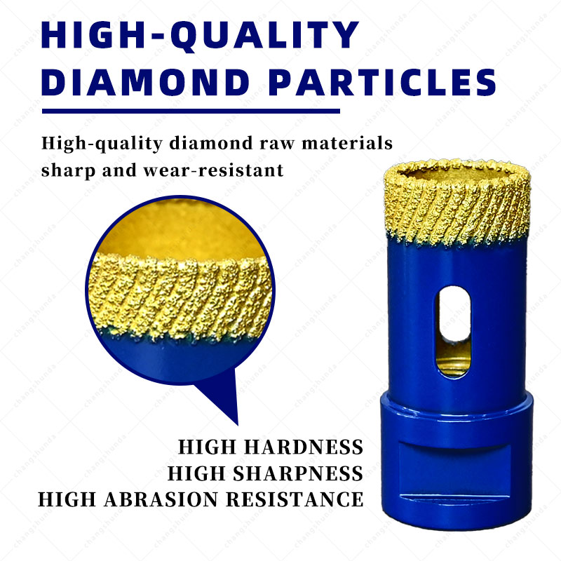 Van Lonzo M14 Strip Arranged Diamond Core Bit 6PC Set, Vacuum Brazed M14 Thread Tile Hole Saw Kit, Heavy Duty M14 Strip Arranged Diamond Core Bit 6PC for Angle Grinder Marble Granite Ceramic Drilling
