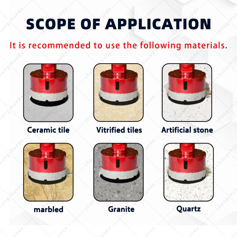12PCS Vacuum Brazed Diamond Hole Saw Drill Bit Set with Aluminum Storage Case, M14 Hex Shank Diamond Core Drill for Porcelain Ceramic Marble Granite Tile Drilling, Angle Grinder Accessories
